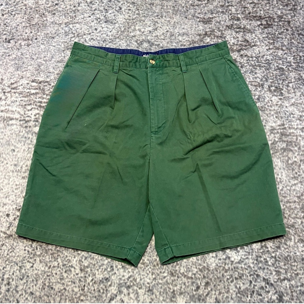 Vintage Tommy Hilfiger Chino Shorts Mens 36 Green Casual Preppy Golf